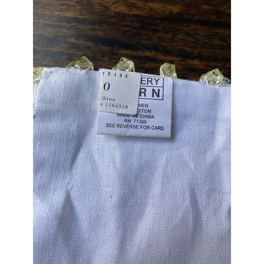 Pottery Barn 2 Placemats White Cotton Double Sided19